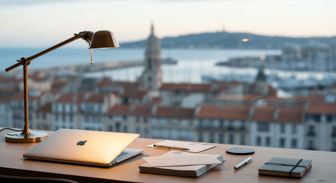 Bureau professionnel à Brest avec courrier d'entreprise et adresse de domiciliation
